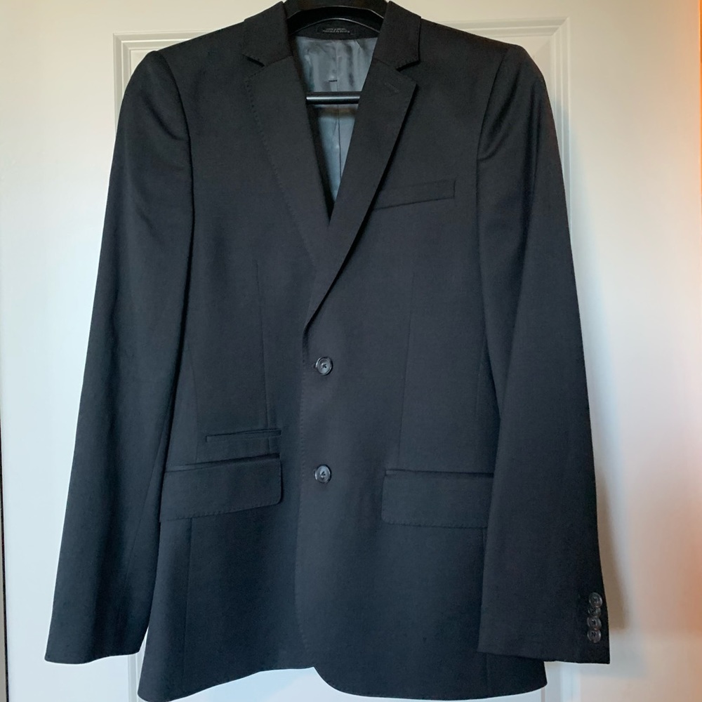 Express Men’s Black Slim Fitted Suit Coat